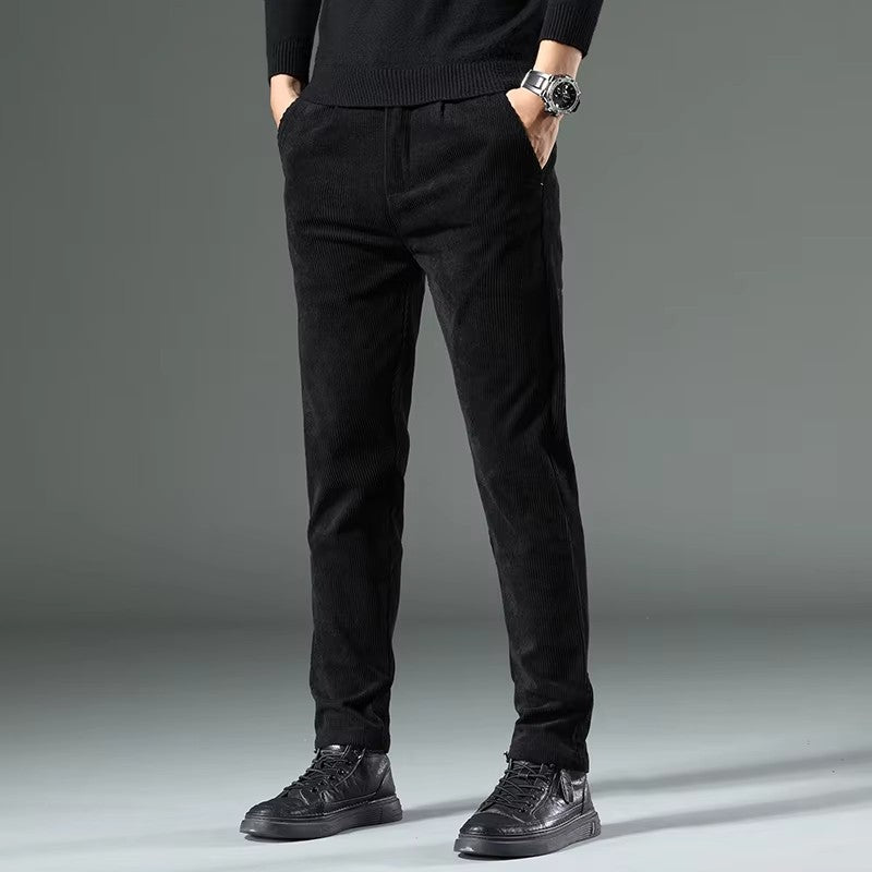 Pantaloni Slim Fit in Velluto a Coste
