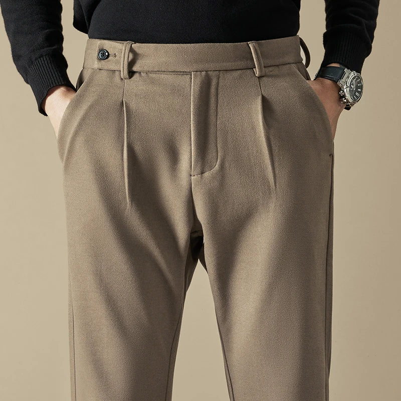 Pantaloni Slim Fit in Lana