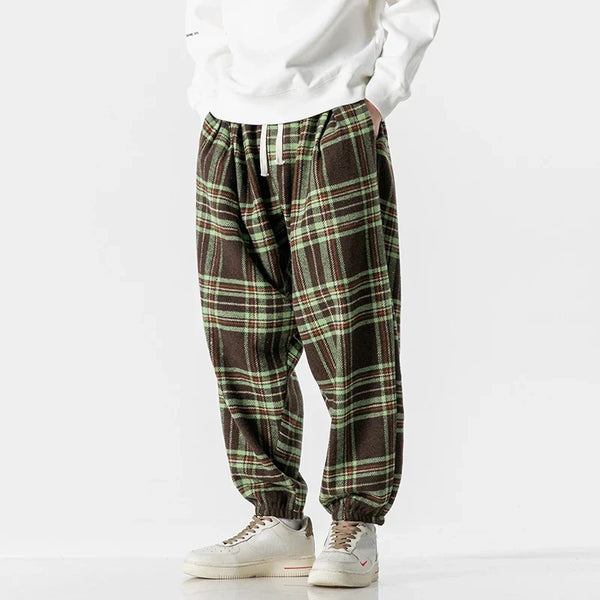 Pantaloni da tuta a quadri rilassati
