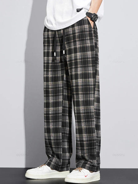 Pantaloni a Quadri Relaxed-Fit